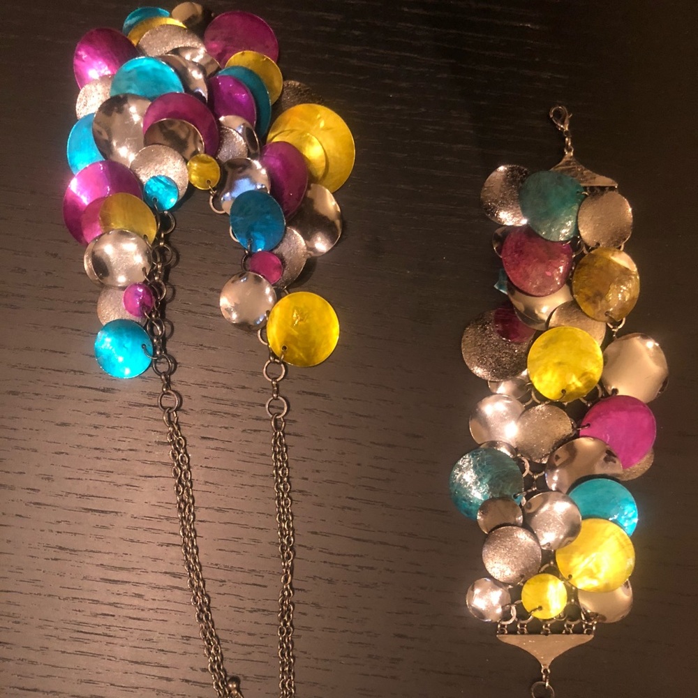 Mulitcolor Necklace & Bracelet Kenneth Cole Set